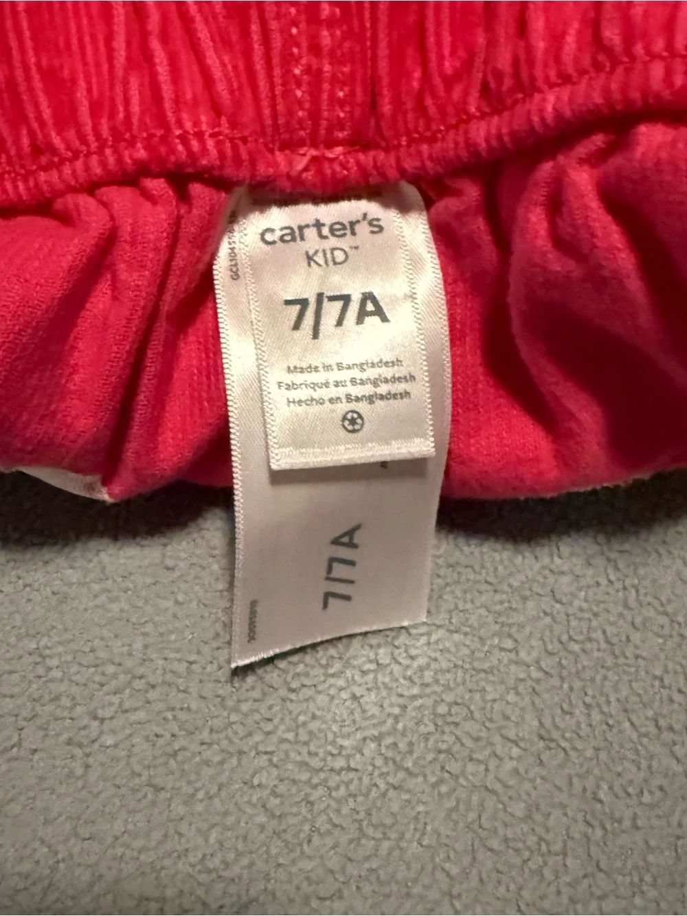 Carter's Hot Pink Elastic Waist Corduroy Skirt